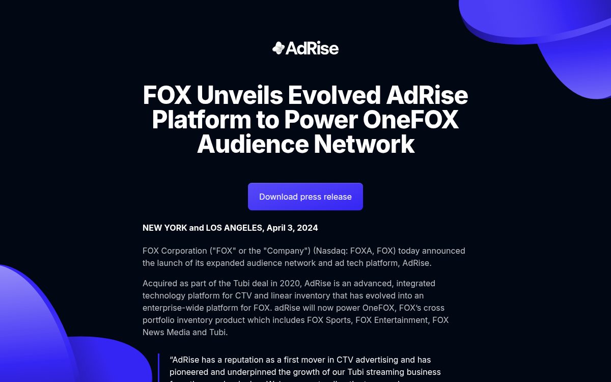 Adrise website