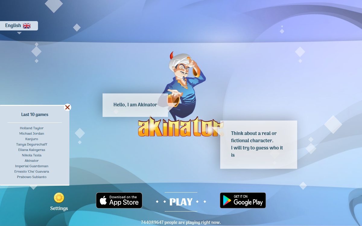 Akinator website