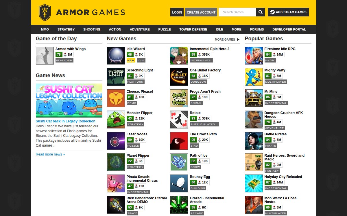 Armorgames website