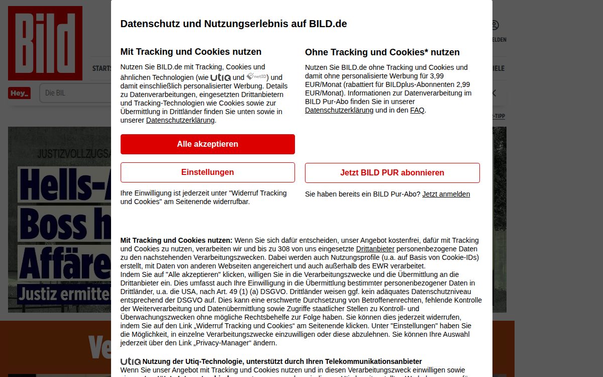 Bild website