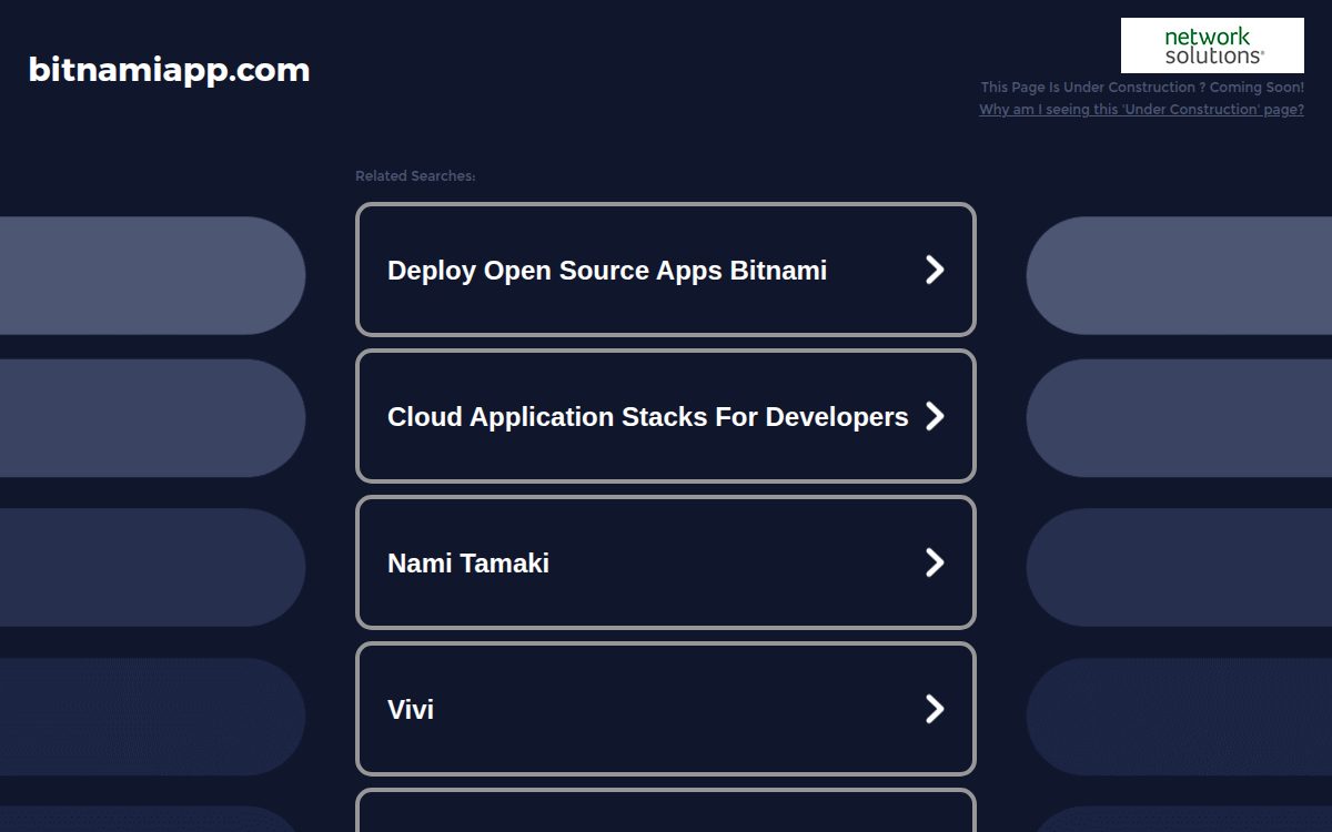 Bitnamiapp website