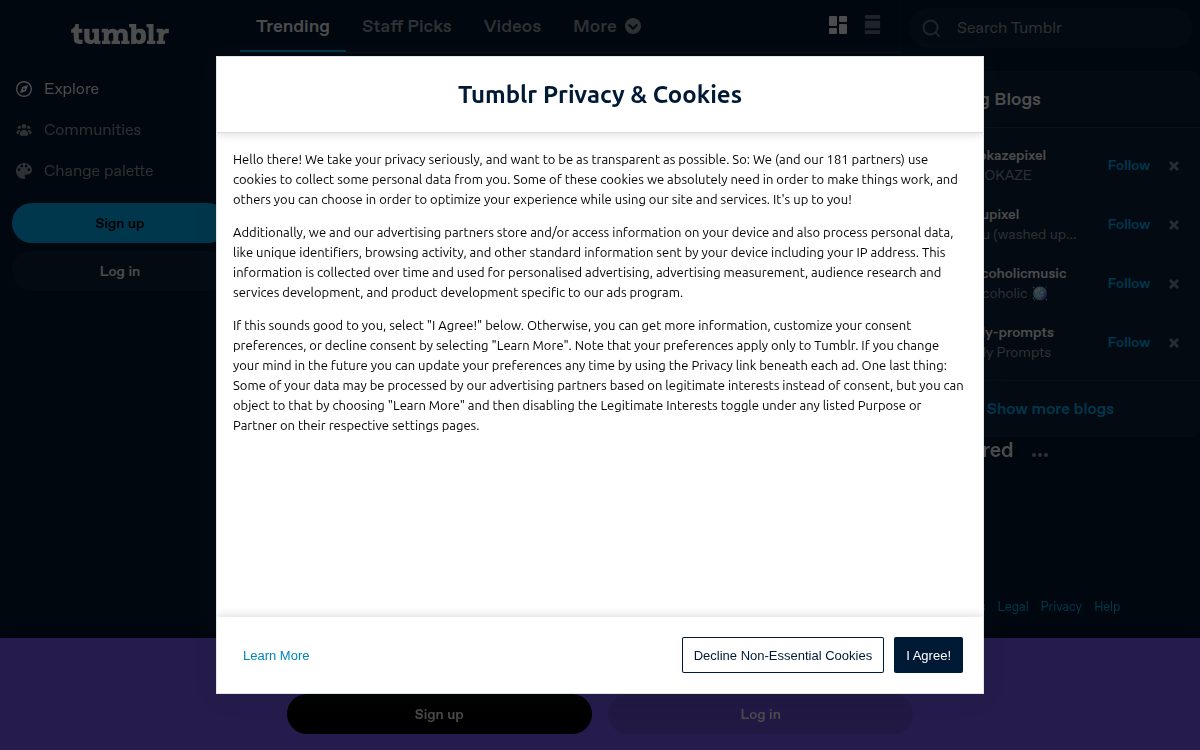 Tumblr website