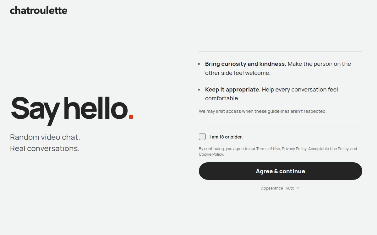 Chatroulette website