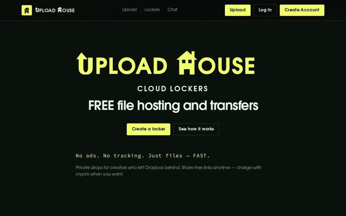 Uploadhouse website