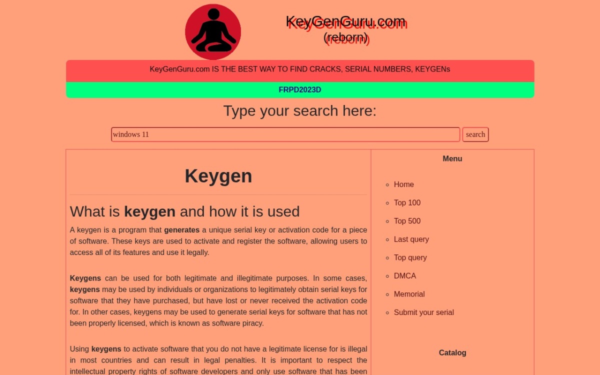 Keygenguru website